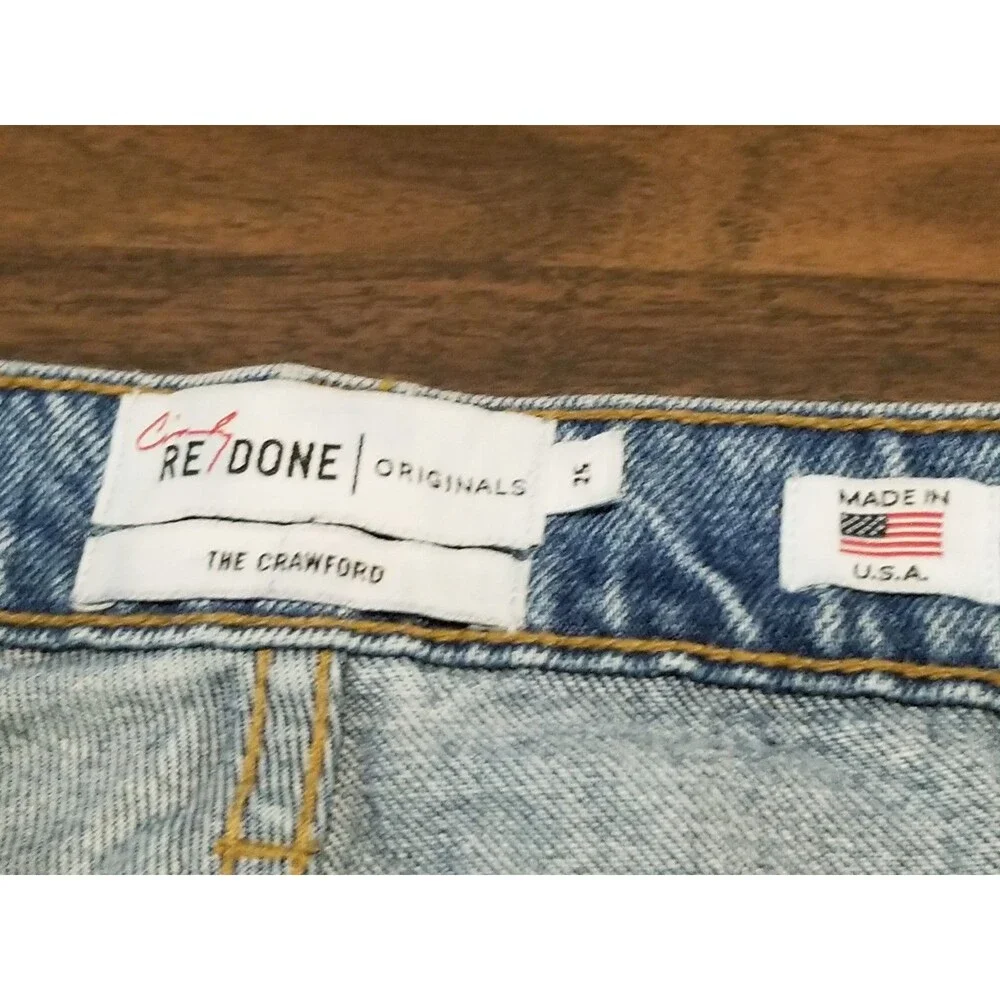 Re/Done Originals Crawford Jeans Women Size 25 Button Fly Made In USA (27x30.5)